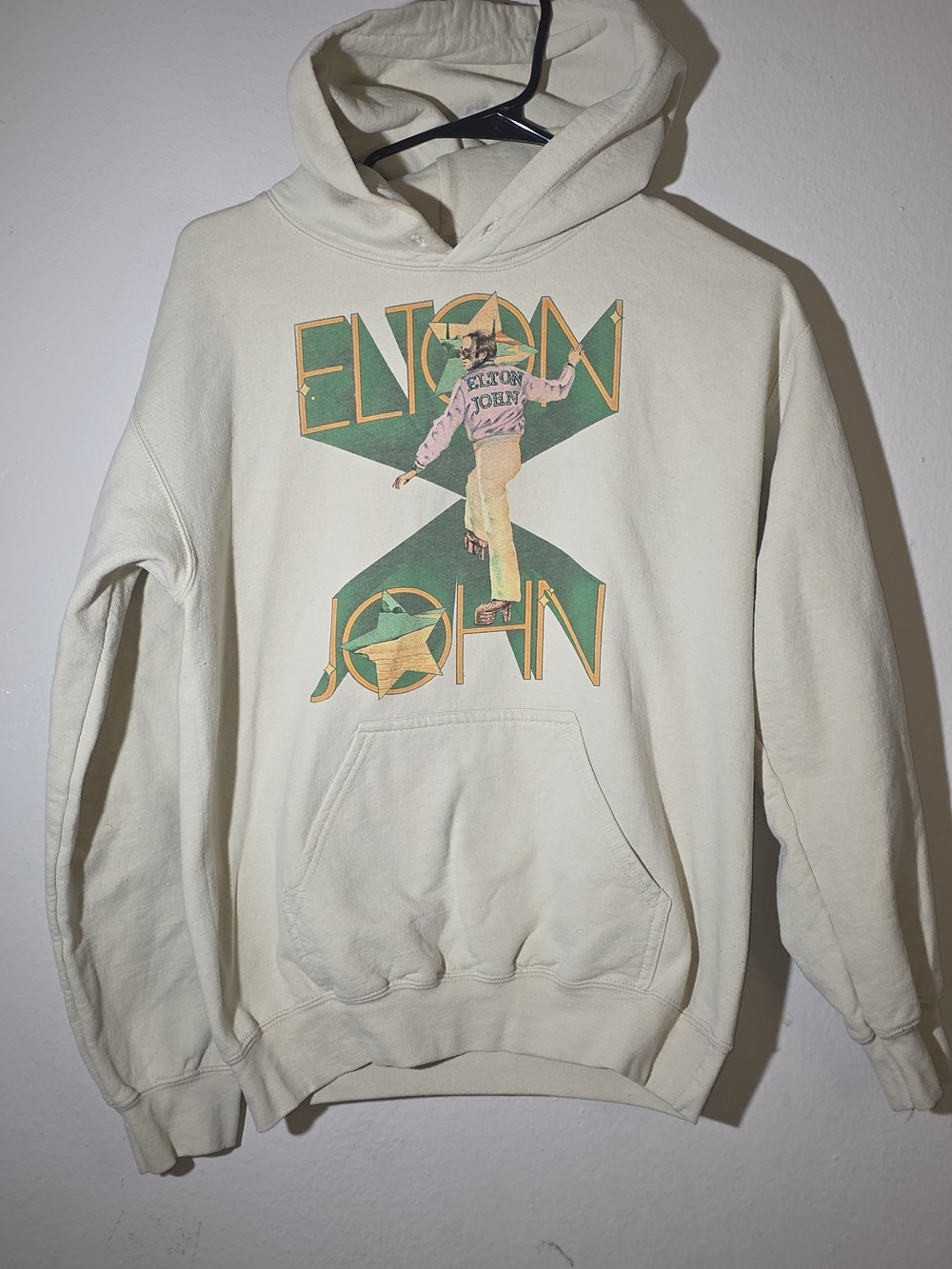 Cream Graphic Crewneck Hoodie - Elton John Inspired